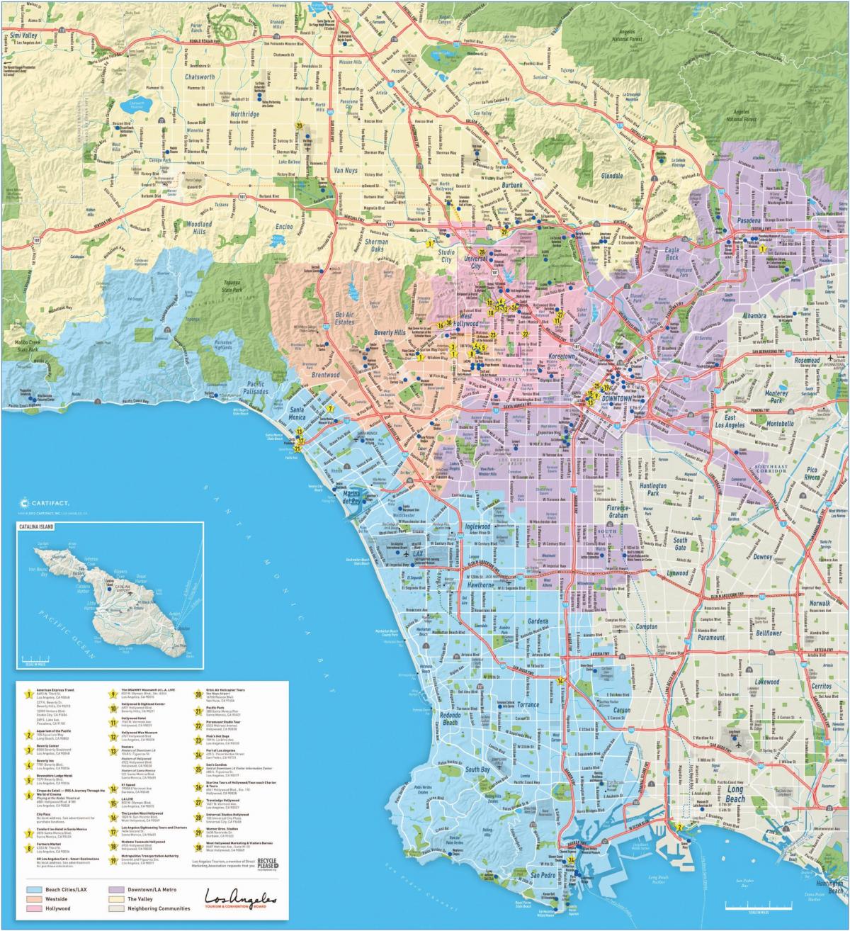 ロサンゼルス観光マップ