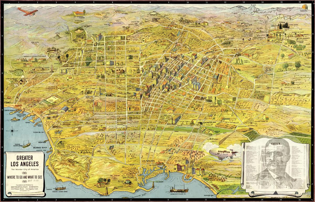 ロサンゼルスアンティークマップ